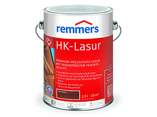 Remmers HK-Lasur kastanie, 2,5 Liter, Holzlasur aussen, 3facher Holzschutz mit Imprägnierung + Grundierung + Lasur, Feuchtigkeit- und UV-Schutz Remmers HK-Lasur kastanie, 2,5 Liter, Holzlasur aussen, 3facher Holzschutz mit Imprägnierung + Grundierung + Lasur, Feuchtigkeit- und UV-Schutz von Remmers
