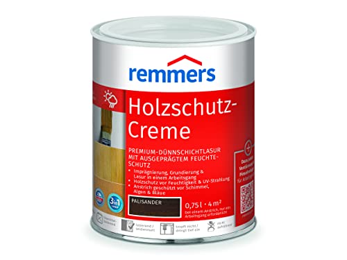 Remmers Holzschutz-Creme 3in1 palisander, 0,75 Liter, tropffreie Holzlasur für aussen, 3in1: Imprägnierung, Grundierung & Lasur in EINEM Arbeitsgang Remmers Holzschutz-Creme 3in1 palisander, 0,75 Liter, tropffreie Holzlasur für aussen, 3in1: Imprägnierung, Grundierung & Lasur in EINEM Arbeitsgang von Remmers