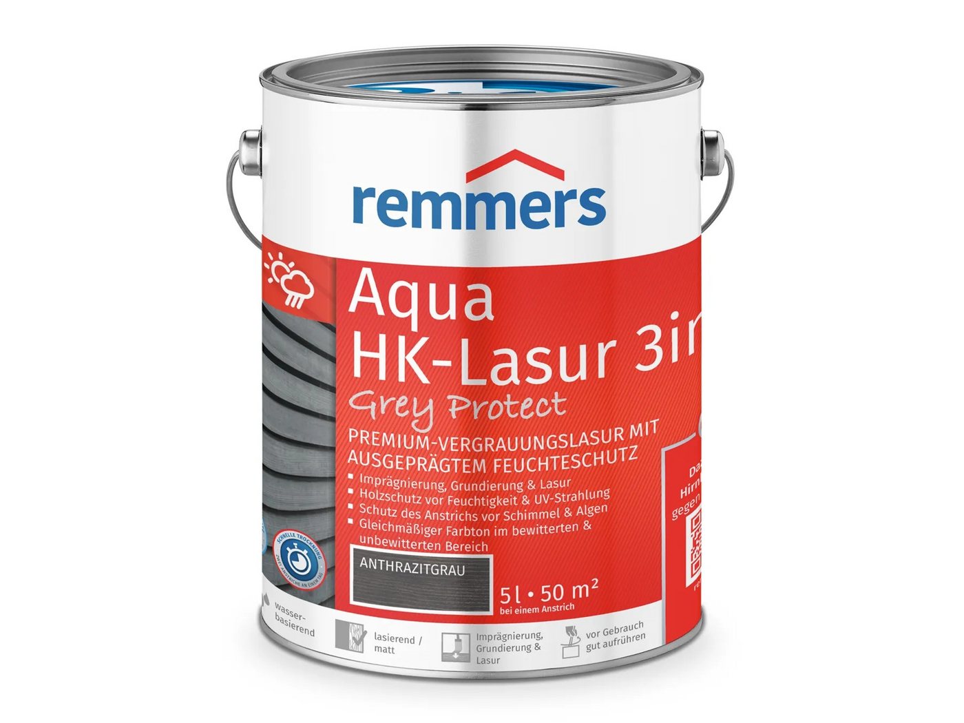 Remmers Holzschutzlasur HK-Lasur 3in1 [plus] Grey Protect von Remmers
