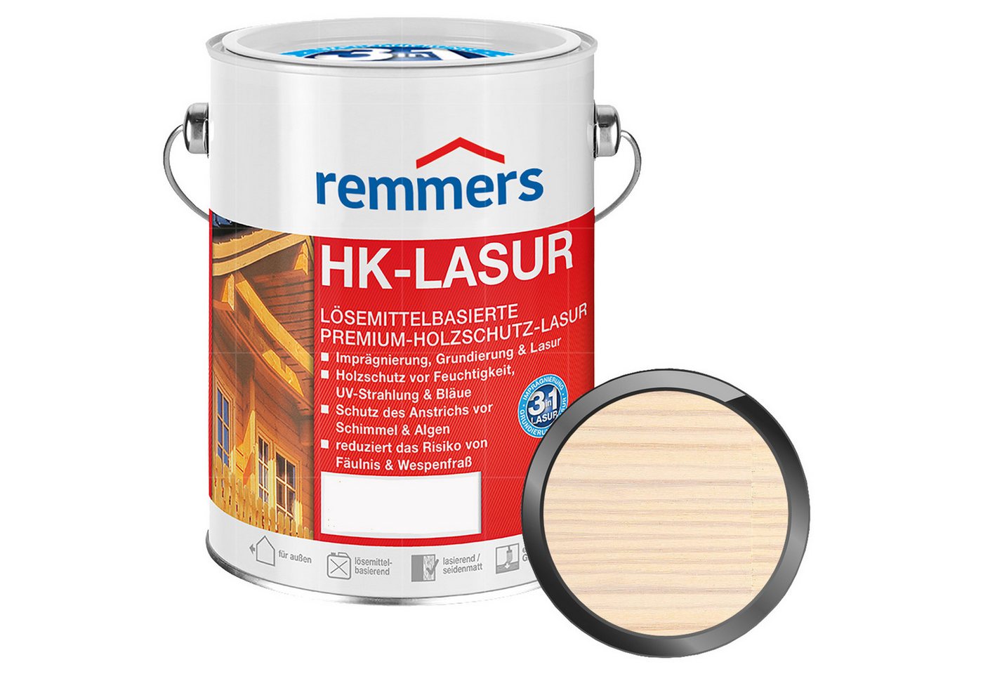 Remmers Holzschutzlasur HK-LASUR - 2.5 LTR von Remmers