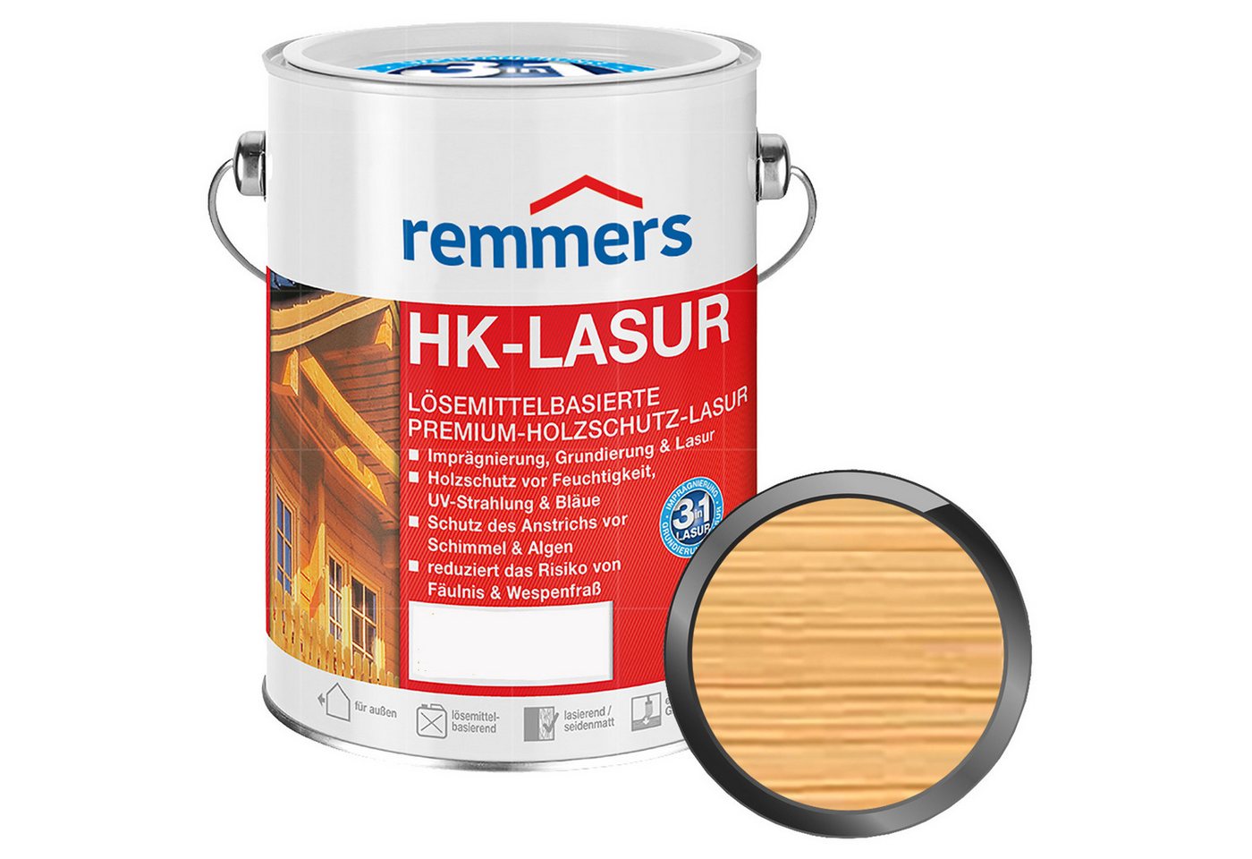 Remmers Holzschutzlasur HK-LASUR - 2.5 LTR von Remmers