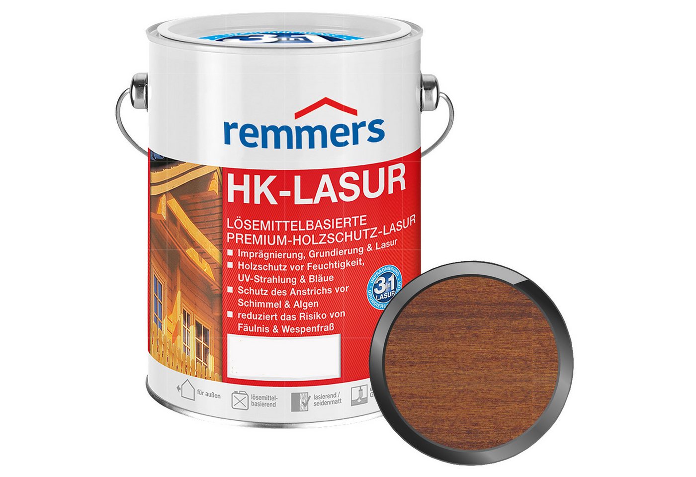 Remmers Holzschutzlasur HK-LASUR - 2.5 LTR von Remmers