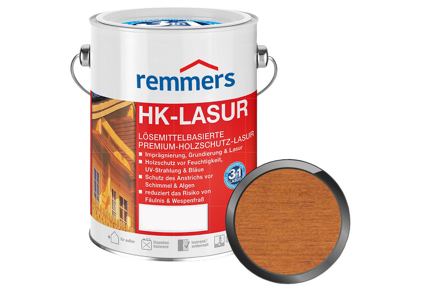 Remmers Holzschutzlasur HK-LASUR - 2.5 LTR von Remmers