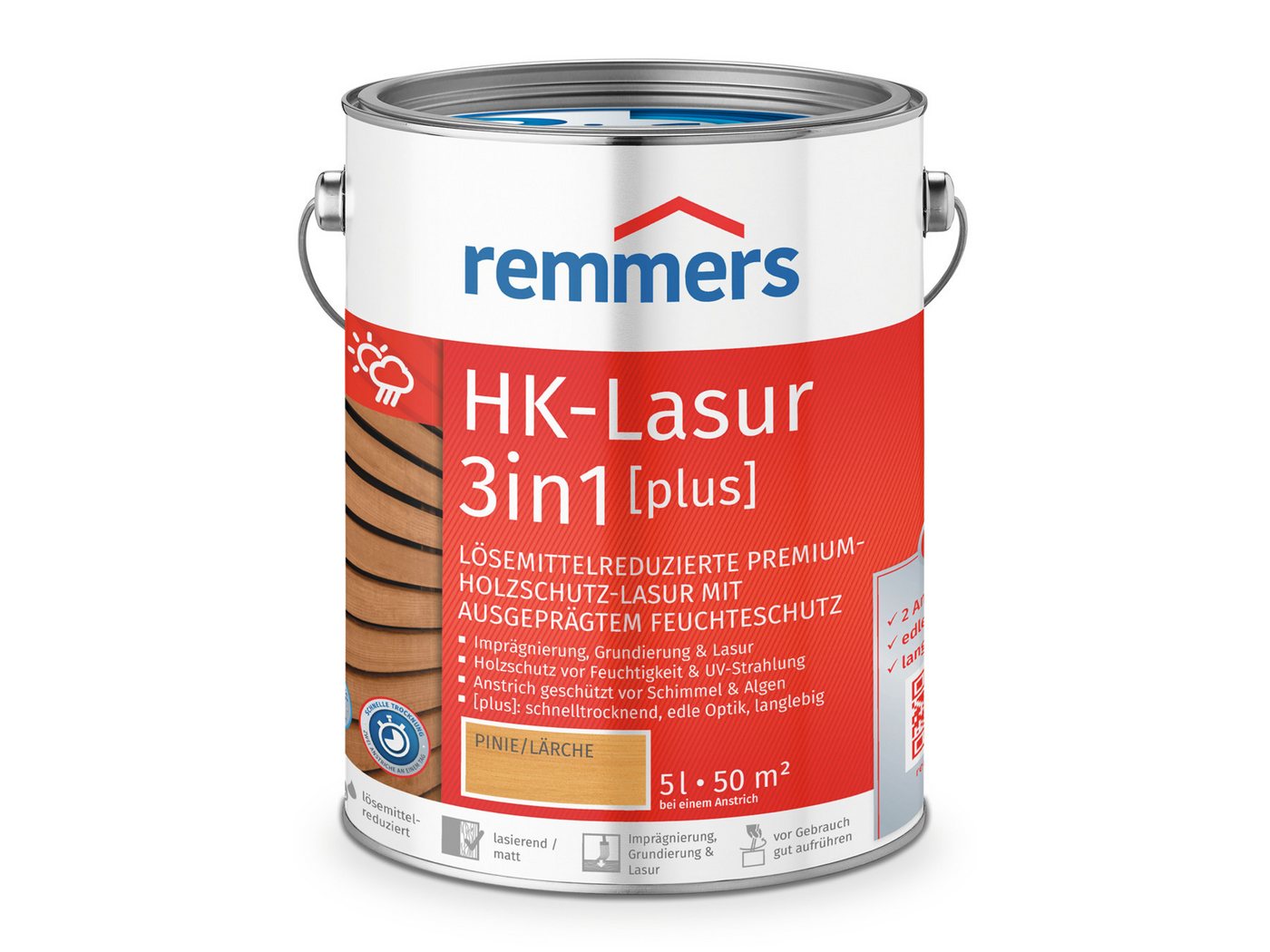 Remmers Holzschutzlasur HK-Lasur 3in1 [plus] farblos matt 0,75 Liter von Remmers