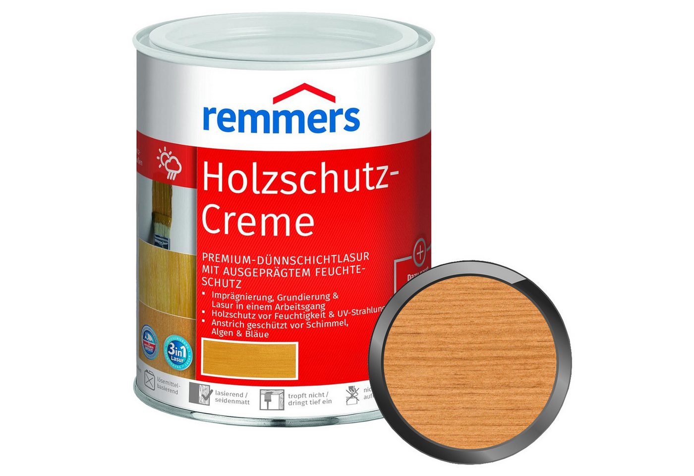 Remmers Holzschutzlasur HOLZSCHUTZ-CREME - 0.75 LTR von Remmers