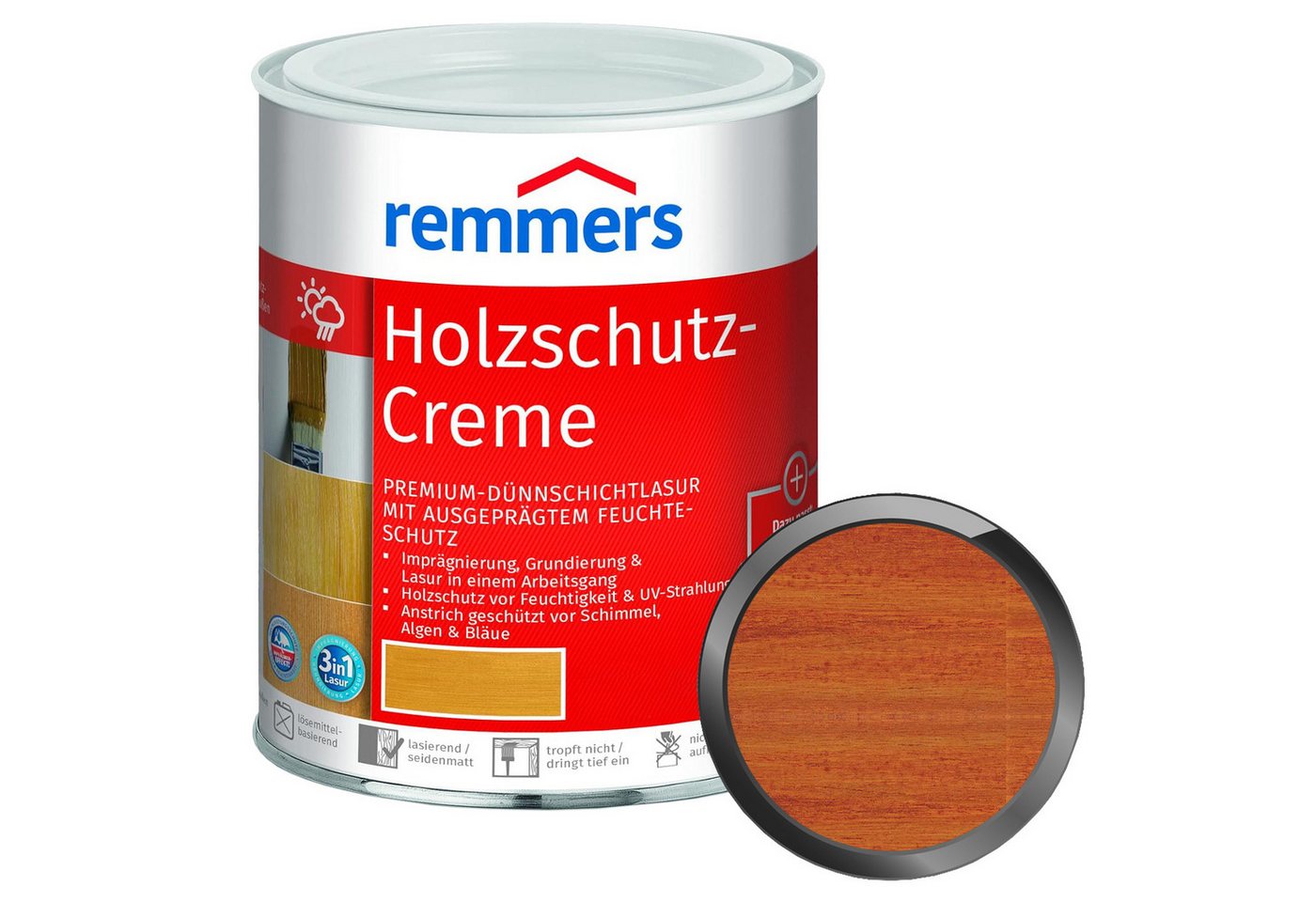 Remmers Holzschutzlasur HOLZSCHUTZ-CREME - 0.75 LTR von Remmers
