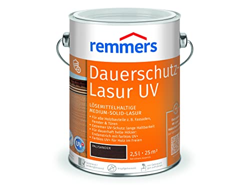 Remmers Dauerschutz-Lasur UV palisander, 2,5 Liter, Dekorative Medium-Solid-Lasur für Außen, auch für helle Farbtöne und farblos UV+, wetterbeständig Remmers Dauerschutz-Lasur UV palisander, 2,5 Liter, Dekorative Medium-Solid-Lasur für Außen, auch für helle Farbtöne und farblos UV+, wetterbeständig von Remmers