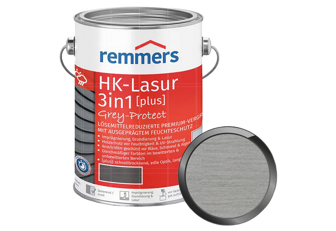 Remmers Lasur HK LASUR 3IN1 PLUS GREY PROTECT - 0.75 LTR Remmers Lasur HK LASUR 3IN1 PLUS GREY PROTECT - 0.75 LTR von Remmers
