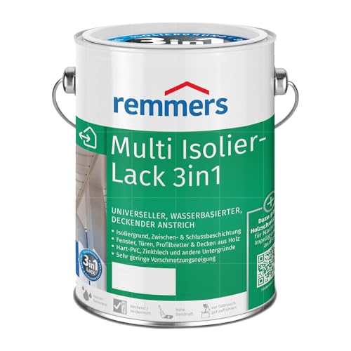 Remmers Multi-Lack 3in1 weiß (RAL 9016), 5 Liter, Wetterschutzfarbe, Metallschutzlack & Buntlack auf Wasserbasis für Holz, Metall & PVC von Remmers