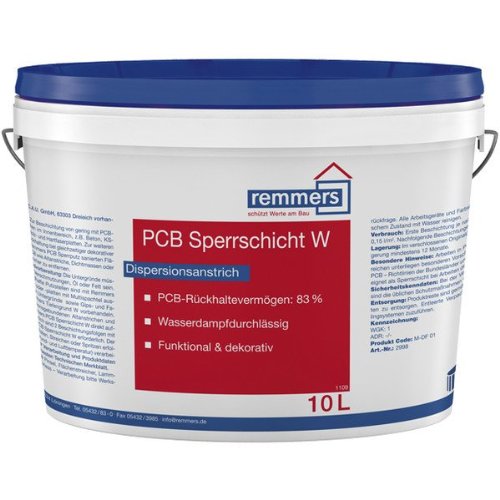 Remmers PCB Sperrschicht W - altweiß, 10ltr - für sekundär mit PCB (polychlorierten Biphenyle) belastete Bauteile, VOC- und schwermetallfei von Remmers