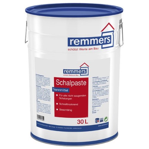 Remmers Schalpaste | 30L | Trennmittel, Schalungsmittel für Beton oder Asphalt (Bitumen) | für Schalungen aus Holz, Kunststoff und Metall | einfach zu verarbeiten, pastös eingestellt von Remmers