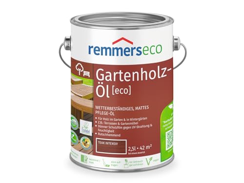 Remmers Teak-Öl [eco], 2,5 Liter, Teaköl für aussen und innen, optimal für Teak Gartenmöbel oder Teak Holzterrassen, ökologisch, bienenverträglich von Remmers