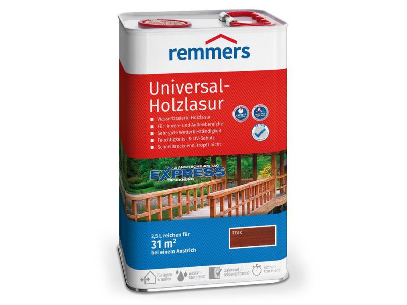 Remmers Universal-Holzlasur teak 2,5L - 317303 von Remmers