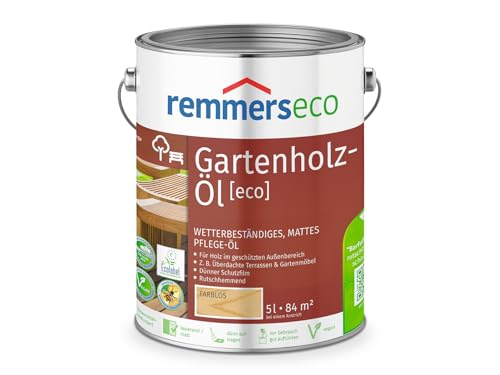 Remmers Universal-Öl [eco], 5 Liter, Gartenholz-Öl für aussen und innen, optimal für Gartenmöbel oder Holzterrassen, ökologisch, bienenverträglich von Remmers