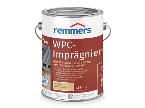 Remmers WPC-Imprägnier-Öl farblos, 2,5 Liter, WPC Öl für innen und außen, für Terrassen, Zäune oder Gartenmöbel aus WPC, Resysta und Bambus geeignet von Remmers