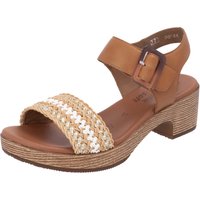 Remonte Sandalette, Blockabsatz, Plateau, Sandale, Sommerschuh mit Bandage in Bastoptik von Remonte