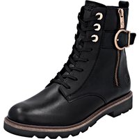 Remonte Schnürstiefelette, Schnürboots, Casual-Stiefelette, Blockabsatz, mit großer Zierschließe von Remonte