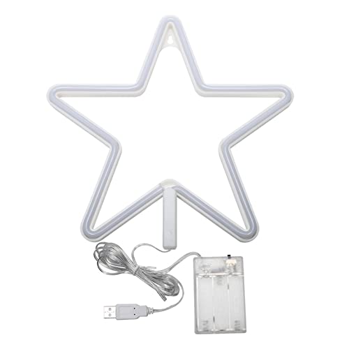 Remorui Neon-Schild sicher kreative Stern form LED-Licht Einfache Installation bunt Lila von Remorui