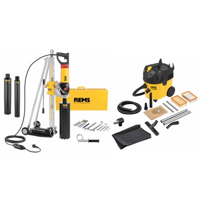 Diamant-Kernbohrmaschine 183023R220+1855X1R220+180160R Promotion-Set Diamant-Kernbohrmaschine 183023R220+1855X1R220+180160R Promotion-Set von Rems
