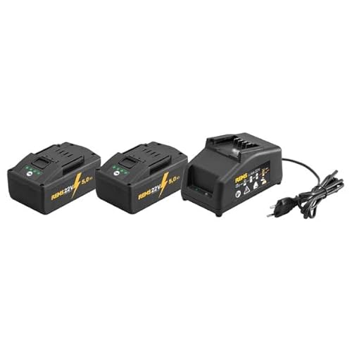 REMS Akku Set Power Pack 21,6V (22V max) mit 2x Akku 5,0Ah + Ladegerät 90W (571591) von Rems