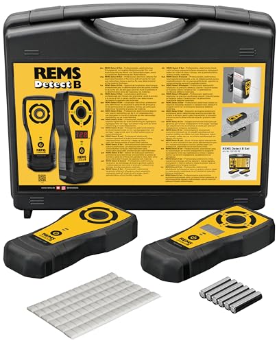 REMS Detect B Set (Bohrlochmittelpunkt-Ortungsgerät, akustische und optische Navigation, LED-Technologie, Ausrichtung & Positionierung Bohrer, im stabilen Koffer) 182100 R5 von Rems
