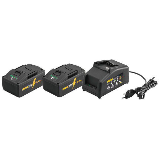 REMS - Power-Pack 22V,5,0Ah/230V,90W2xAkku + Ladegerät, im Karton von Rems