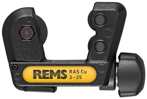 REMS RAS CU (Ø 3-25 MM, 1/8-1", Rohrabschneider für Kupferrohre, mit Schneidrad, Rohrtrenner, in Blisterverpackung) 113255 R von Rems