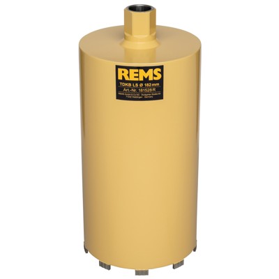 Trocken-Diamant-Kernbohrkrone LS ø182 x 320mm x UNC 1.1/4" Trocken-Diamant-Kernbohrkrone LS ø182 x 320mm x UNC 1.1/4" von Rems