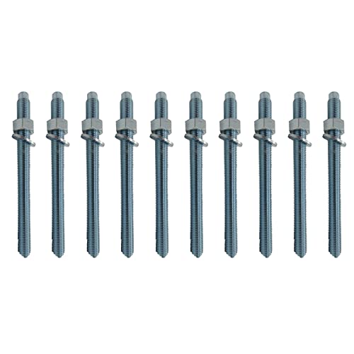 10x Remstaler ANKERSTANGE | M8 M10 M12 M16 M20 | Stahl verzinkt/Edelstahl A4 | -HÖCHSTE QUALITÄT- bester Preis (Verzinkter Stahl, M10x165) von Remstaler Befestigungstechnik