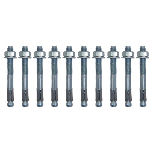 10x Remstaler BOLZENANKER | Stahl verzinkt | M6 M8 M10 M12 M16 M20 | made in GERMANY | Stahlanker | Keilanker | Betondübel | Spreizanker | Hülsenanker (10x90) von Remstaler Befestigungstechnik