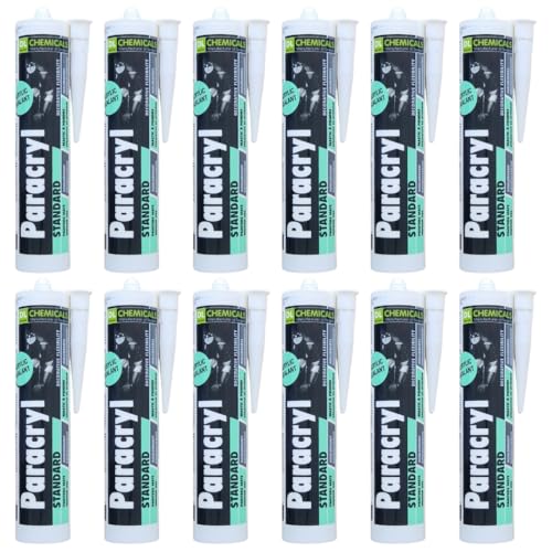 12x Remstaler ACRYL DICHTSTOFF | Maler-Acryl | 300ml | weiß | Überstreichbar | Ideal für Dicht- und Anschlussfugen | Acryl-Dichtmasse für Innen- und Außenbereich von Remstaler Befestigungstechnik