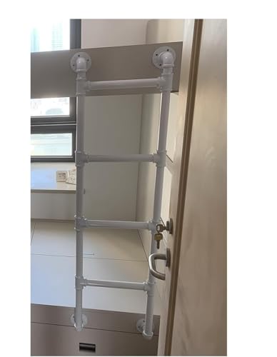 1 Notausstiegsleiter for Etagenbetten – Hochleistungs-Metallleiter for Kinder, Jugendliche und Erwachsene – 150 kg Tragkraft(White,160cm) von RenCehn