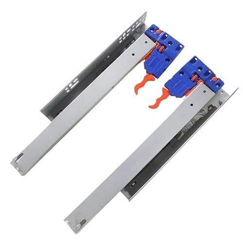 1 Paar dreiteilige Schubladenführungen mit Bodenmontage und Demontagevorrichtung – reibungslos, leise und einfache Installation(550mm) von RenCehn