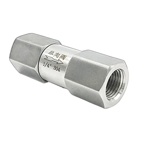 1 Stück 1/8 Zoll 1/4 Zoll 1/2 Zoll NPT-Innengewinde-Rückschlagventil – Rückschlagmagnetventil aus Edelstahl 304 zur Flüssigkeitskontrolle(1/4In) von RenCehn