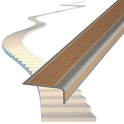1 Stück 3 Zoll breite Treppenkantenkante – for Keramikfliesen und Holzstufen – selbstklebende Anti-Rutsch-Form in L-Form(Color E,W7cm L60cm) von RenCehn