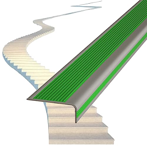 1 Stück 3 Zoll breite Treppenkantenkante – for Keramikfliesen und Holzstufen – selbstklebende Anti-Rutsch-Form in L-Form(Color F,W7cm L165cm) von RenCehn