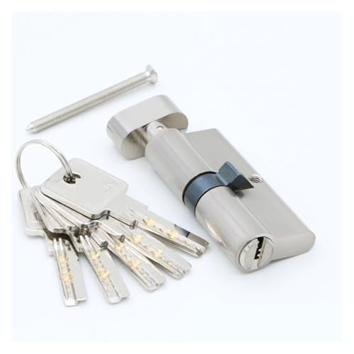 1 Stück Hochsicherheits-Türzylinderschloss aus Messing – 55 mm bis 90 mm, einstellbare Länge mit 5 Schlüsseln for Schlafzimmer- und Innentüren(60mm) von RenCehn