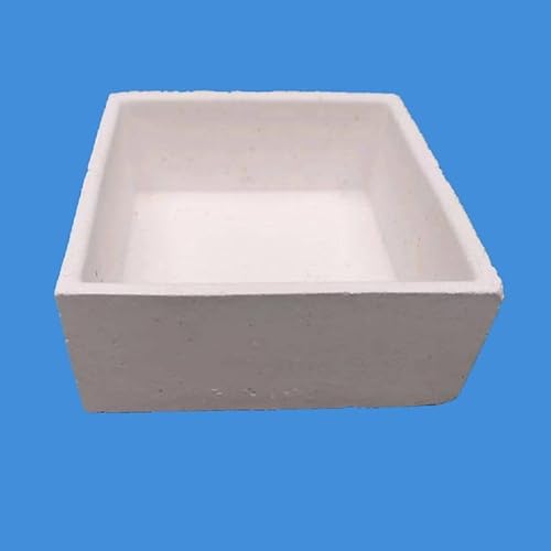 1 Stück Hochtemperaturbeständiger Korundtiegel for Backen von Lithiumpulver – Langlebiger Tiegel aus Aluminiumoxidverbundstoff(102 x 102 x 45 mm) von RenCehn