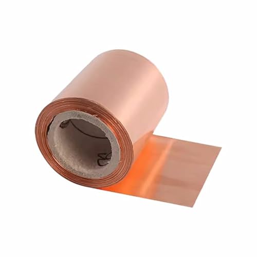 1 Stück Kupferfolie 100 mm x 1 Meter Rolle for Forschungszwecke | Cu ≥ 99,95% | Ideal for Lithium-Ionen- und Energiespeicheranwendungen(0.01mm Thick) von RenCehn