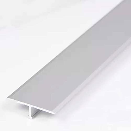 1 Stück langlebige Bodenübergangsleiste aus Aluminium – T-Formschwelle for Vinyl- und Laminatböden(Silver) von RenCehn