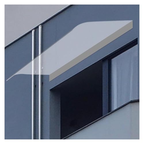 1 Stück unsichtbares Tür-/Fensterdach for den Außenbereich – 3,5 mm wasserdichte Polycarbonat-Markise for Balkon, Garten und Terrasse(40x80cm) von RenCehn