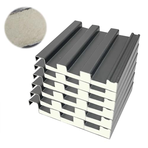 6er-Pack Aluminium-Dachplatten mit Polycarbonat-Füllung – leichte und isolierte Metallplatten for Heimwerker-Dachprojekte(110cm) von RenCehn