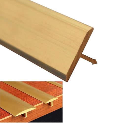 Bodenübergangsleiste aus Messing – T-Form-Kantenleiste for Vinyl/Holz/Teppich | Türspaltabdeckung(Wide 19mm (0.75")) von RenCehn
