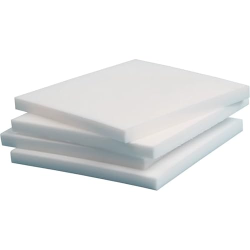 Langlebige PTFE-Platte in mehreren Größen – weiße PEFT-Platte for industrielle Anwendungen (Dicke 0,2 mm bis 30 mm, Breite 50 mm bis 200 mm)(4pcs-1 x 100 x 100mm) von RenCehn