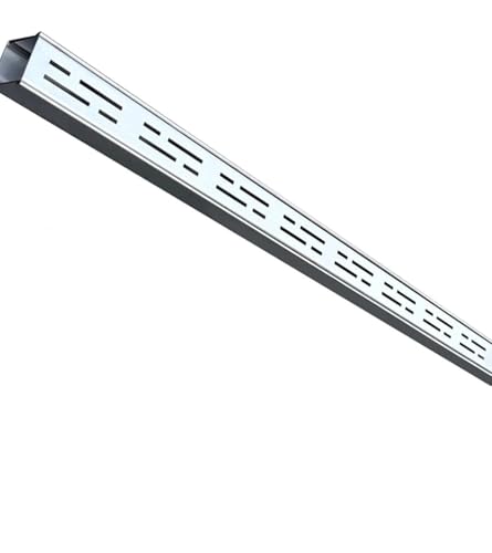 RenCehn 1 Stück Edelstahl-Grabenablauf-Set – 1 m Langer Kanalablauf mit Gitterabdeckung for eine effiziente Wasserableitung(15cmx5cm) von RenCehn