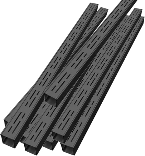 RenCehn Garten-Entwässerungsgitter aus Edelstahl – langlebiges schwarzes Metall-Kanal-Entwässerungssystem(100cmx10cmx3cm 8Pack) von RenCehn