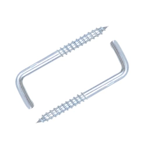 RenCehn L-förmige Schraubhaken – verzinkte, rechtwinklige, selbstschneidende Haken for Aufhängen – M2,4–M4,7(M3.8x50mm 10pcs) von RenCehn
