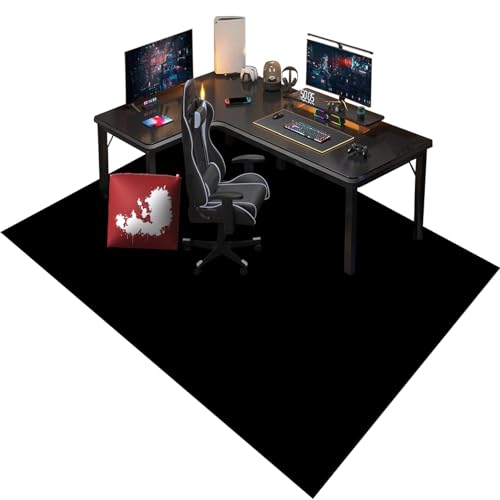 Bodenschutzmatte Bürostuhl Unterlage - Rechteckig - rutschfest Bürostuhl Unterlage - Gaming Stuhl Unterlage - Bodenschutzmatte - Gaming Teppich für Hartböden - Upgrade Version 150 x 180 cm von RenSHengFax