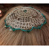 Made To Order Teal Und Silber Perlen Draht Kippah Julia Cap Renaissance Hut Made To Order Teal Und Silber Perlen Draht Kippah Julia Cap Renaissance Hut von RenaissanceWomKippot