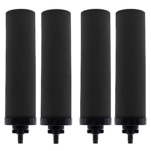 Renami 1-Mikron-Wasserfilter-Ersatz für Berkey® BB9-2® schwarze Reinigungselemente, kompatibel mit Berkey® Schwerkraftfiltersystem, 4 Stück von Renami